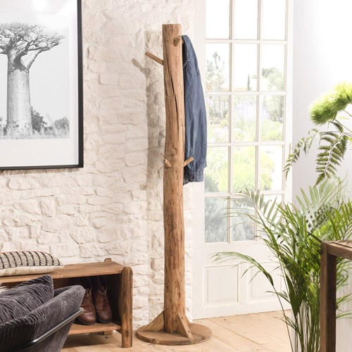 Porte-manteau bois Pin recyclé - Sandy