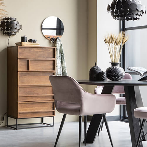 Commode en manguier 5 tiroirs - Forrest