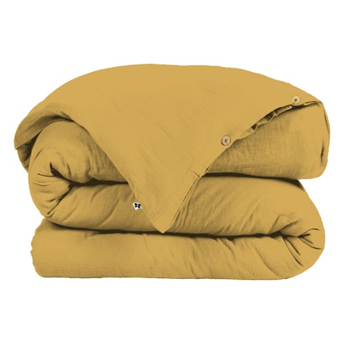 DRAP HOUSSE 140x190CM 100% GAZE DE COTON SAFRAN