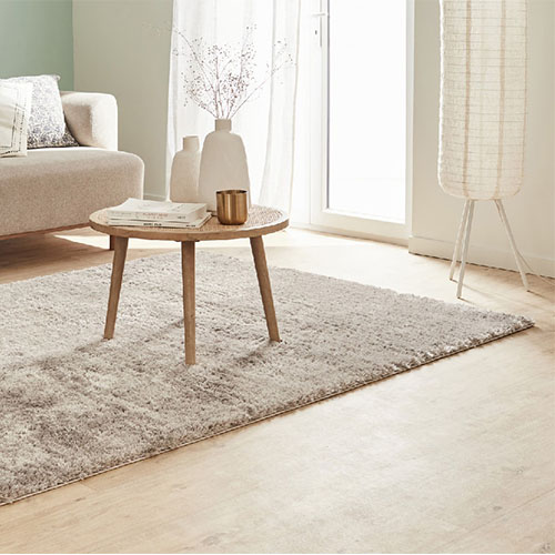 Tapis à poils longs uni taupe 160x230 cm - Oslo