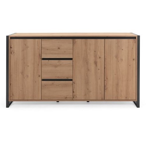 Buffet effet chêne 160 cm - Nora