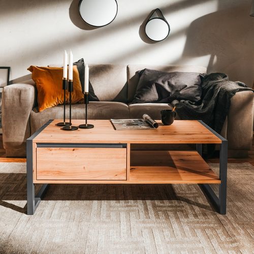 Table basse double plateau effet chêne - Nora