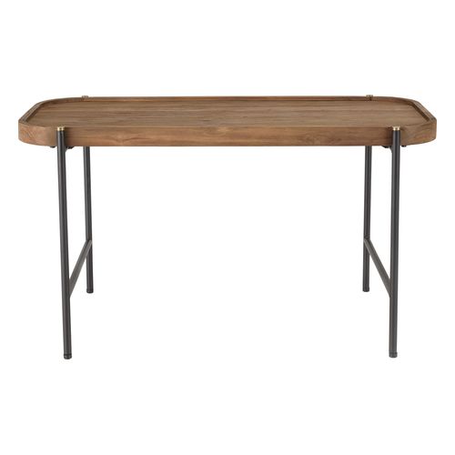 Table basse ovale 85cm en de teck recyclé - Sixtine