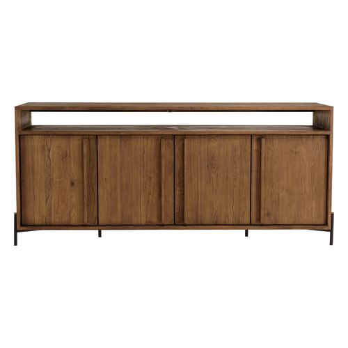 Buffet 4 portes 2 niches en teck recyclé 194cm - Sixtine