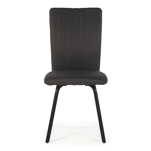 Lot de 4 chaises en tissu gris foncé - Lonni