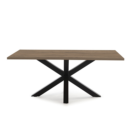 Table à manger rectangulaire effet noyer 180 cm - Clara