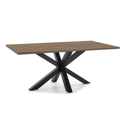 Table à manger rectangulaire effet noyer 180 cm - Clara