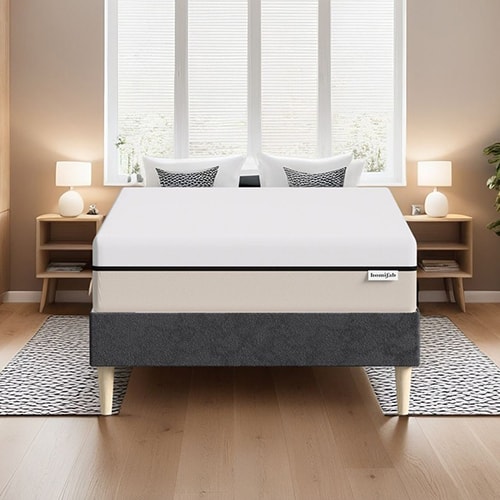 Matelas 90x190 cm Hybride à ressorts ensachés et mémoire de forme - 25 cm - Spring Elite