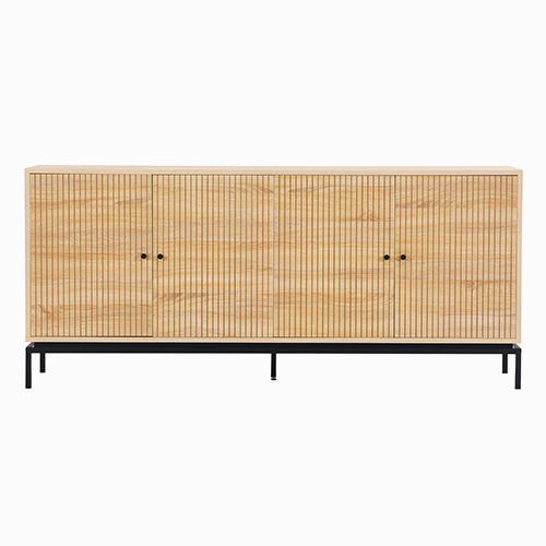 Buffet 4 portes effet bois 180 cm - Talia