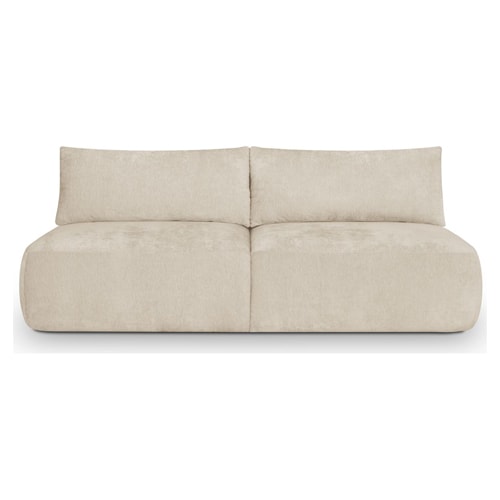 Canapé convertible 3 places avec coffre de rangement en tissu chenille beige - Jasper
