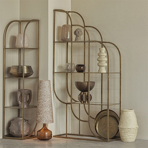 Etagère graphique en laiton 96cm - Intense