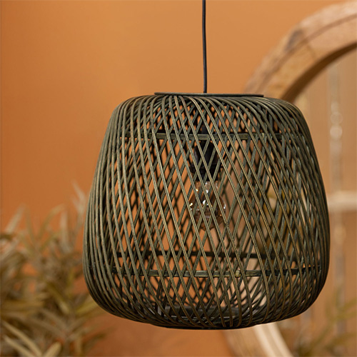 Suspension en bambou vert 36cm - Moza