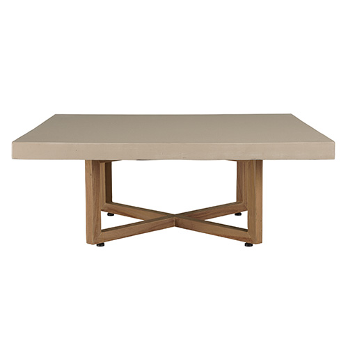 Table basse carrée 107cm en béton beige - Dak