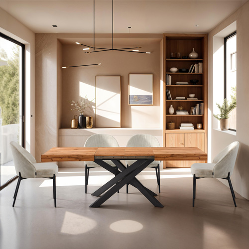 Table à manger extensible en bois 140/220 cm - Elena