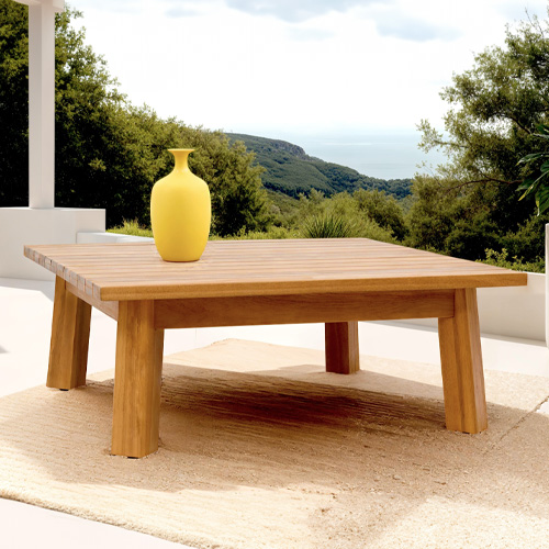 Table basse de jardin carrée en bois FSC - Palau