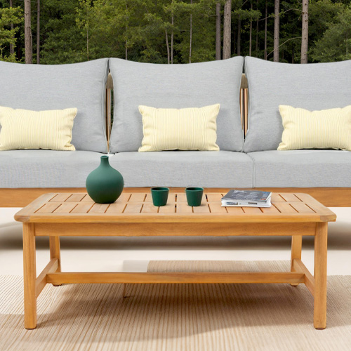Table basse de jardin rectangulaire en bois FSC - Symi