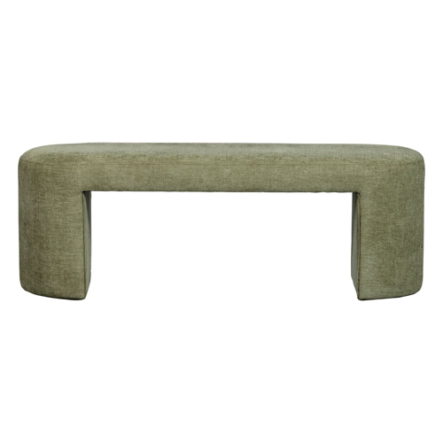 Banc en tissu chenille vert olive - Jacob