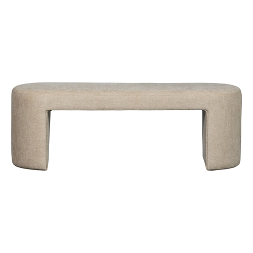 Banc en tissu chenille naturel - Jacob