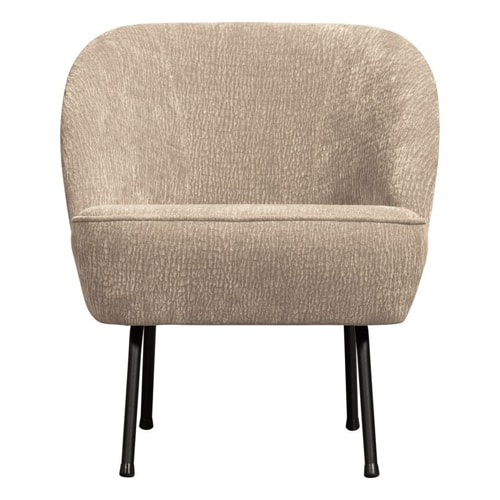 Fauteuil en tissu texturé beige - Vogue