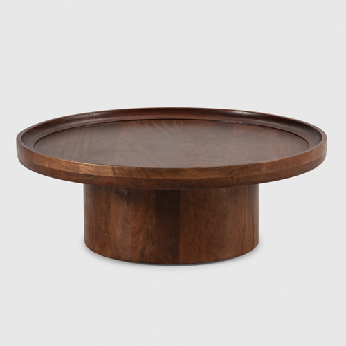Table basse ronde en bois de manguier 80 cm cm - Sunna