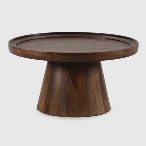 Table basse ronde en bois de manguier 80 cm - Deva