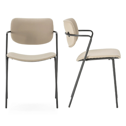 Lot de 2 chaises en simili cuir - Skandi