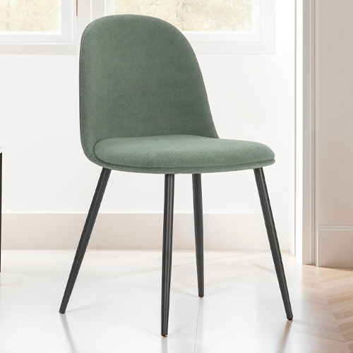 Lot de 4 chaises en tissu vert - Haven