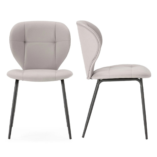 Lot de 2 chaises en tissu beige - Svea