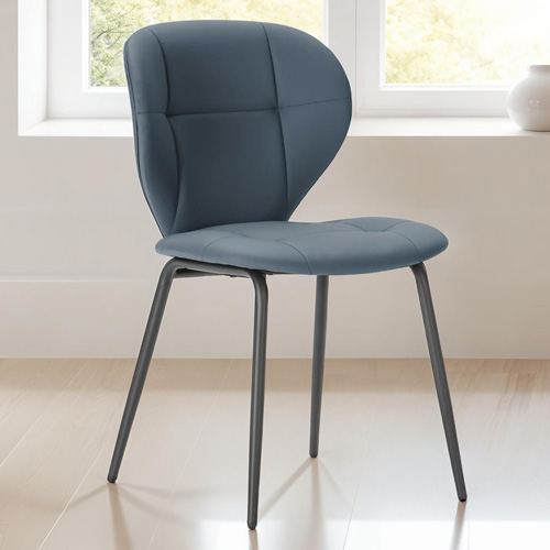 Lot de 2 chaises en tissu gris foncé - Svea