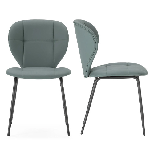 Lot de 2 chaises en tissu vert - Svea