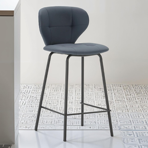 Lot de 2 tabourets de bar en tissu gris foncé - Svea