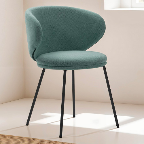 Lot de 2 chaises en tissu vert - Cocoon