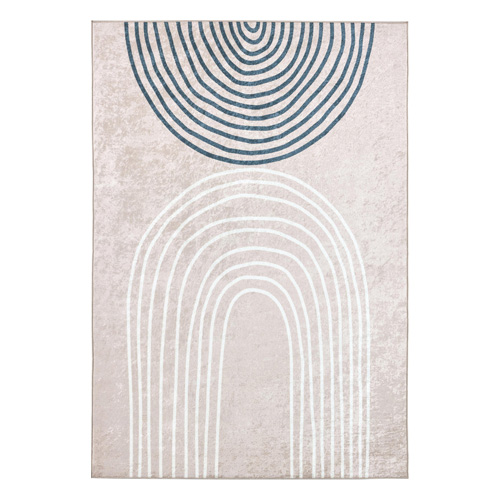 Tapis motif arc-de-cercle grège 120x160 cm - Valetta