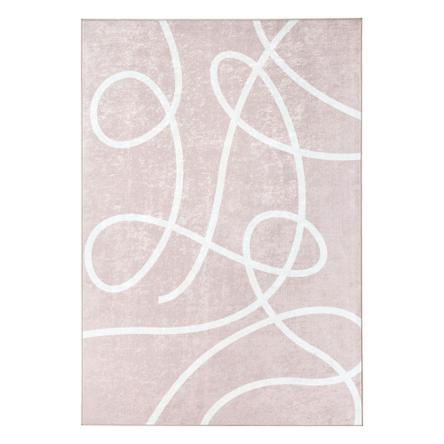 Tapis motif artistique abstrait grège 120x160 cm - Delphi