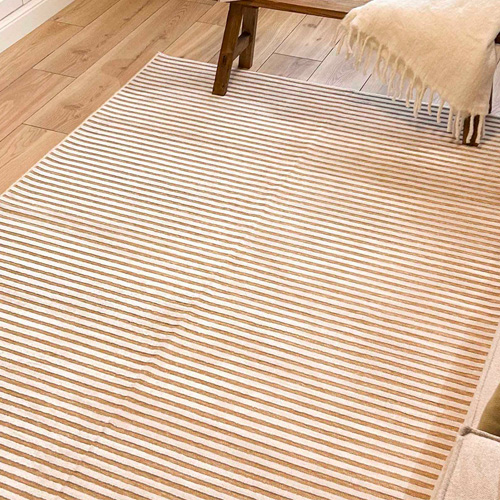 Tapis à rayures fines grises et blanches 160x230 cm - Grazia