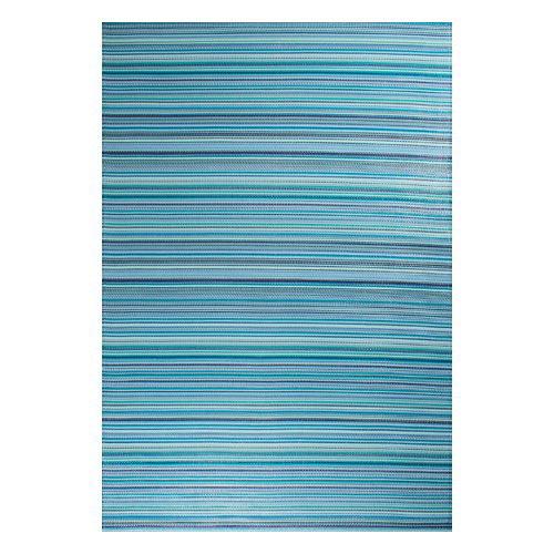 Tapis d’extérieur rayures dégradées bleu 120x160 cm - Astrid