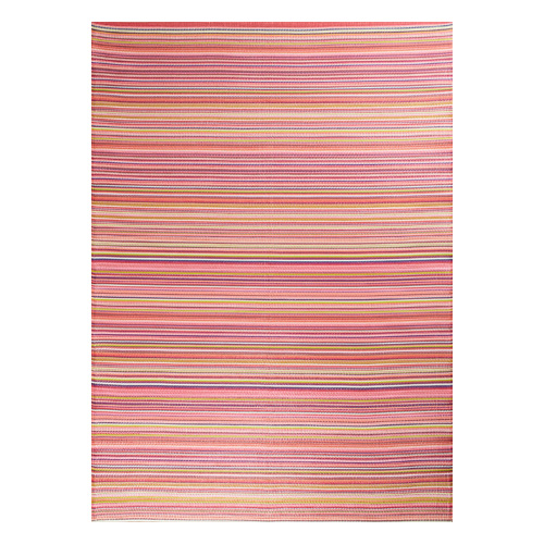 Tapis d’extérieur rayures dégradées rose 120x160 cm - Astrid