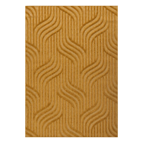 Tapis graphique moderne jaune 200x290 cm - Lennox