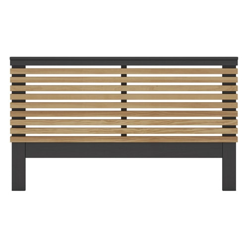 Tête de lit adulte en lattes de bois clair / bois foncé 160 cm - Timeo