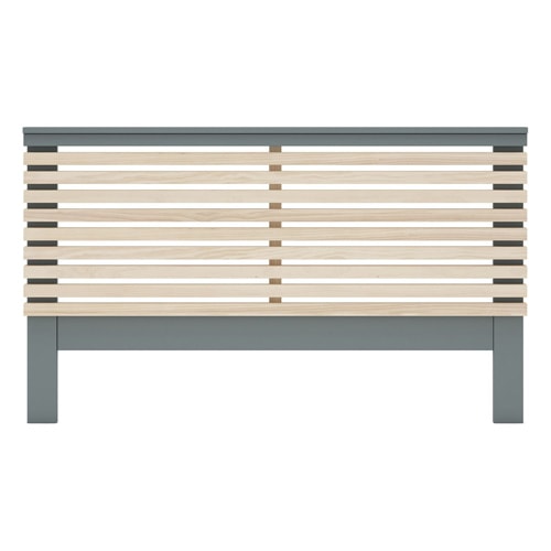 Tête de lit adulte en lattes de bois clair / vert kaki 140 cm - Lucy