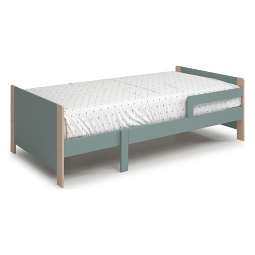 Lit enfant evolutif 90x140/190 cm en bois vert kaki - Luan