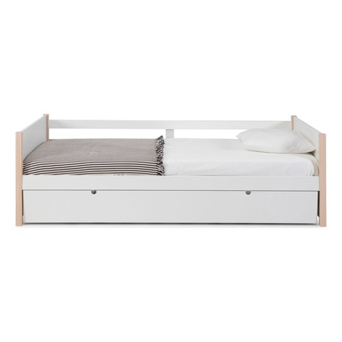 Lit gigogne enfant 90x190 cm en bois blanc - Margot