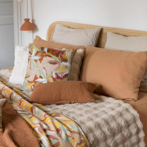 Plaid recyclé beige ivoire 130 x 160 - Berton