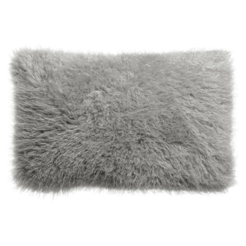 Coussin rectangulaire gris écume 40 x 65 - Betani
