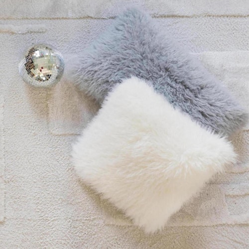 Coussin rectangulaire gris écume 40 x 65 - Betani