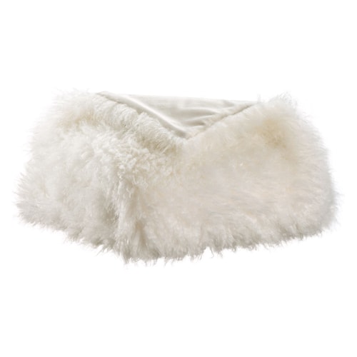 Plaid blanc neige 130 x 160 - Betani