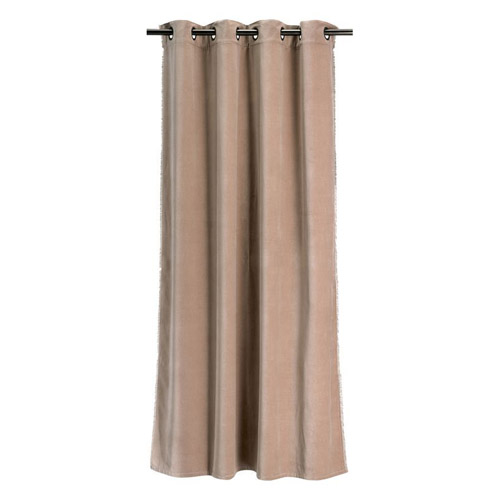 Rideau en velours taupe 135 x 280 cm - Fara