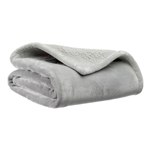 Maxi plaid doux gris perle 180 x 220 cm - Michka