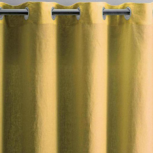 Rideau en lin jaune absinthe 140 x 280 cm - Zeff