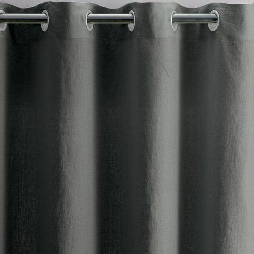 Rideau en lin noir tonnerre 140 x 280 cm - Zeff